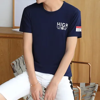 

Summer new women's street letter characters print loose short-sleeved T-shirt 8021