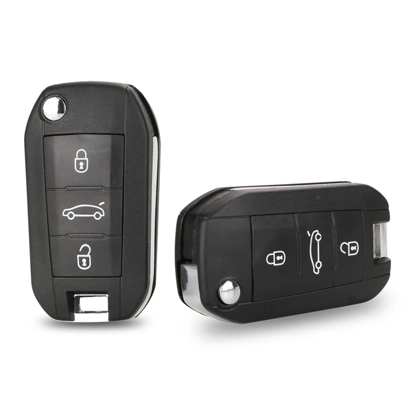 Jingyuqin 10 шт. пульт дистанционного ключа оболочки HU83 для peugeot 508 208 2008 308 3008 5008 Citroen C3 C4 C4L Elysee брелок 3 кнопки