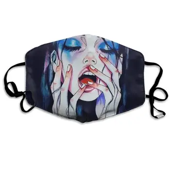 

Breathable Anti-dust Best Warm Windproof Goth Gotik Gothic Melancholy Women Girl Art Face Masks Comfy Anti Pollution Washable