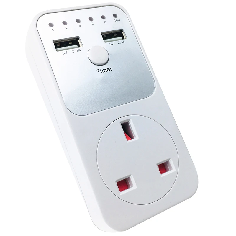ЕС/Великобритания USB таймер обратного отсчета умный переключатель времени таймер управление розетка умный дом настенный стол USB зарядное устройство адаптер штекер r