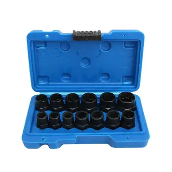 

2020 New Damaged Bolt Nut Screw Remover Extractor Removal Set Nut Removal Socket Tool Threading Hand Tools Kit With Box