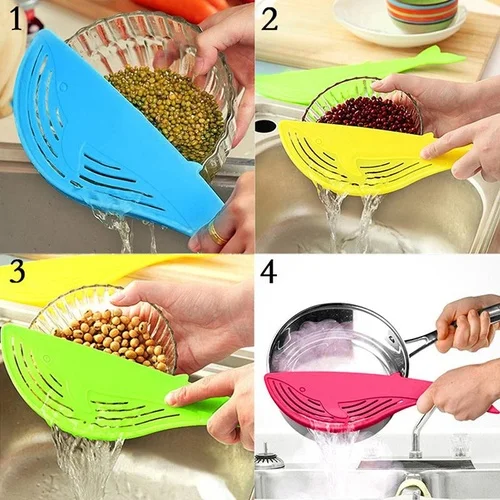 

Kitchen Drainer Tool Water Multiple Colors Colander Sieve Strainer Whale