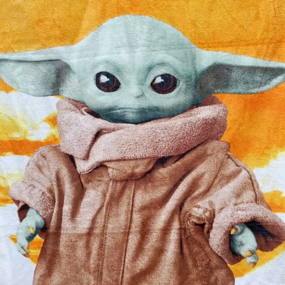 baby yoda bath towel