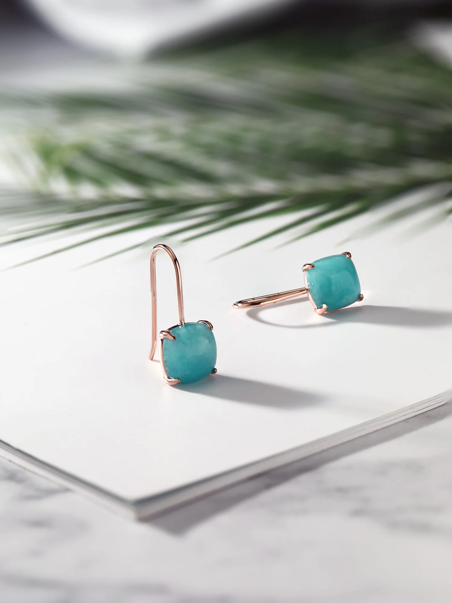 GemStoneKing серебро 925 пробы Розовая позолота Спящая красавица натуральные бирюзовые