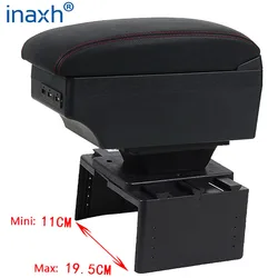Reposabrazos Universal central para coche, caja de almacenamiento de accesorios para coche, piezas de modificación con LED USB, modelo Universal
