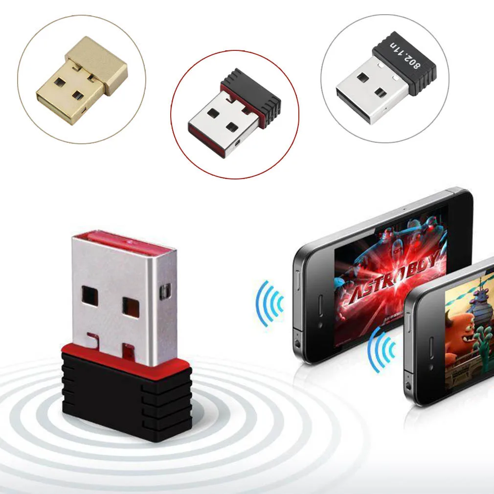 Мини ПК WiFi адаптер 150 м USB антенна Беспроводная компьютерная Сетевая Карта 802.11n/g/b
