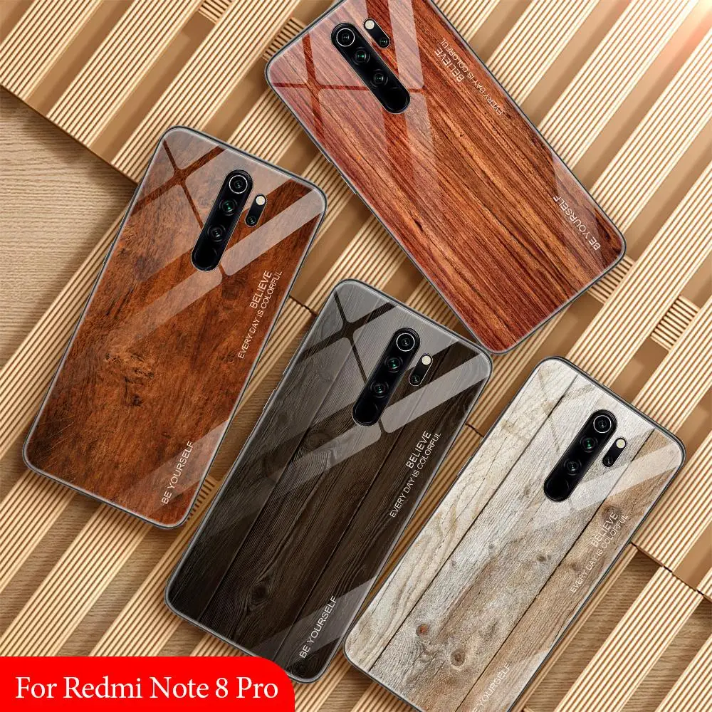 Стеклянный чехол с рисунком дерева для телефона Xiaomi Redmi Note 5 6 7 8 Pro модные жесткие