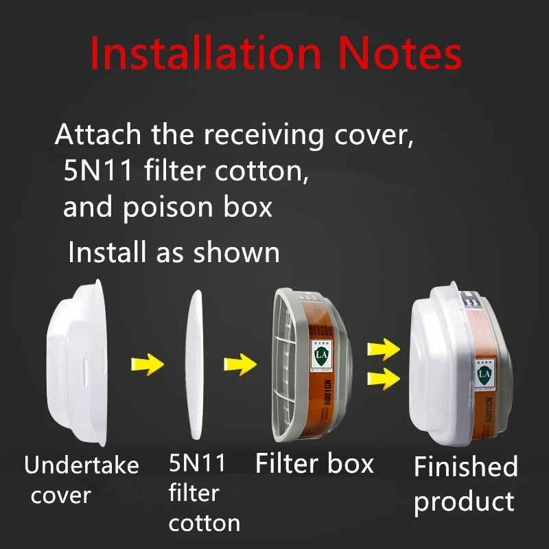 10-100Pcs 5N11 Industry Dust-Proof Filter Cotton Replaceable For 6200/7502/6800 Chemical Respirator Gas Mask Spraying Painting