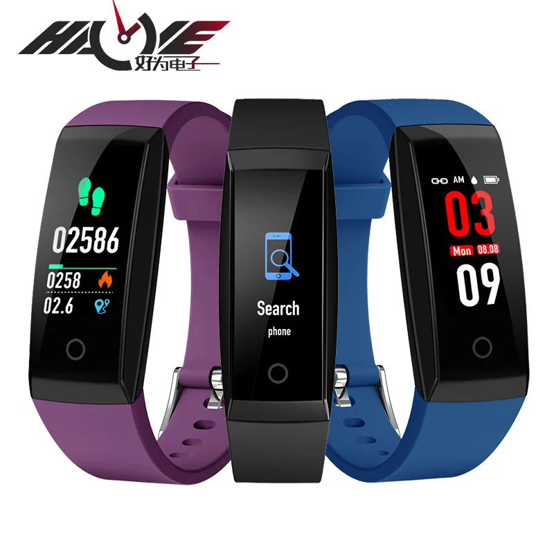 

screen smart bluetooth movement waterproof step bracelet heart rate meter sleep monitoring bracelet factory outlet