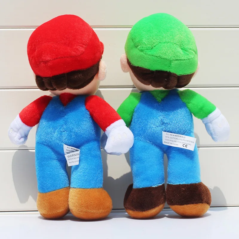 2 шт./лот 25 см Супер Марио Bros Плюшевые игрушки Марио Луги мягкие куклы игрушки подарок для детей