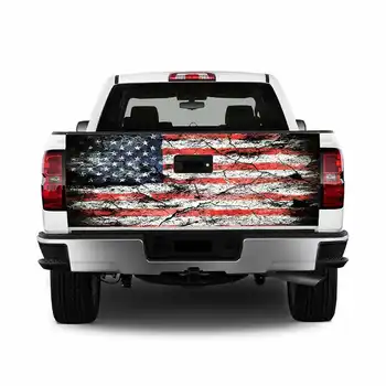 

167cm Vintage American Flag Decal Sticker USA Old Glory Car Bumper Sticker Cracked American Flag Sticker