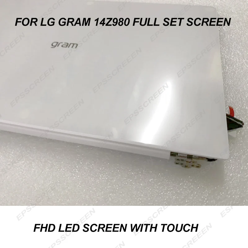 14," полный экран сборки для LG GRAM 14Z980 белый FHD ips WIDEVIEW сенсорный дигитайзер Топ с декоративной полосой Набор светодиодный ЖК-дисплей ноутбука