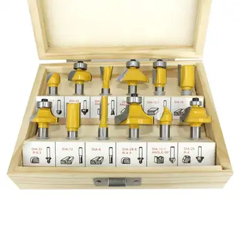 

12pcs Milling Cutter Router Bit Set 8mm Shank Wood Carbide Woodworking Trimming