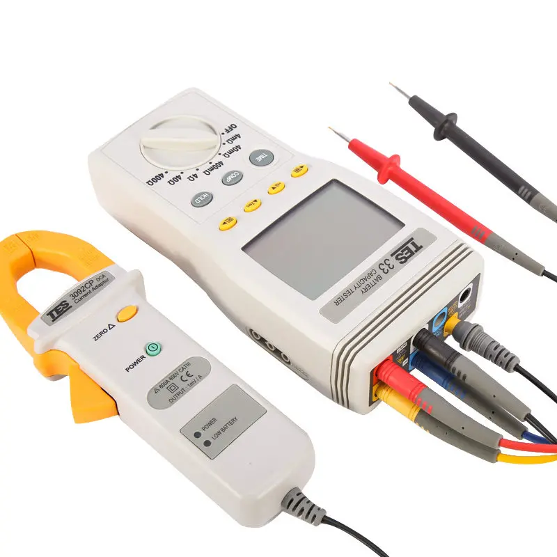 TES-33 тестер емкости батареи DCA/DCV/Емкость/сопротивление/температура с USB Datalogge