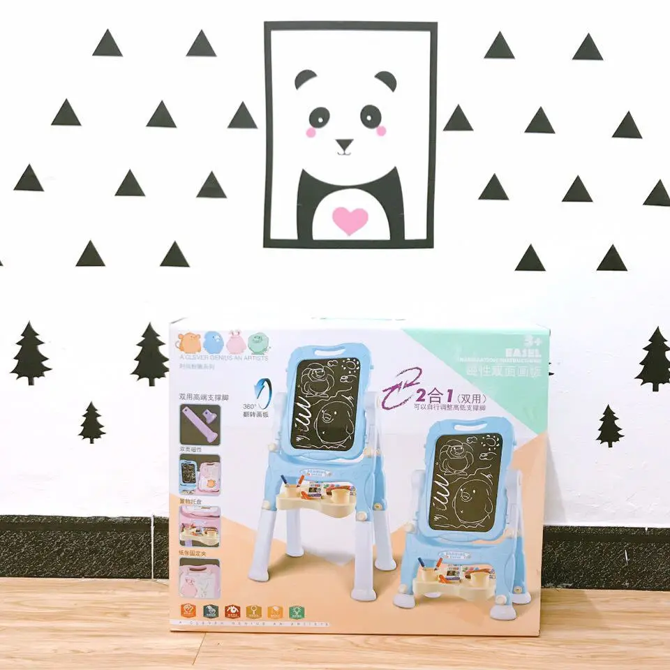 

CHILDREN'S Drawing Board Easel Set Baby Magnetic Graffiti Writing Board Toys Double-Sided Braced Household Small Blackboard