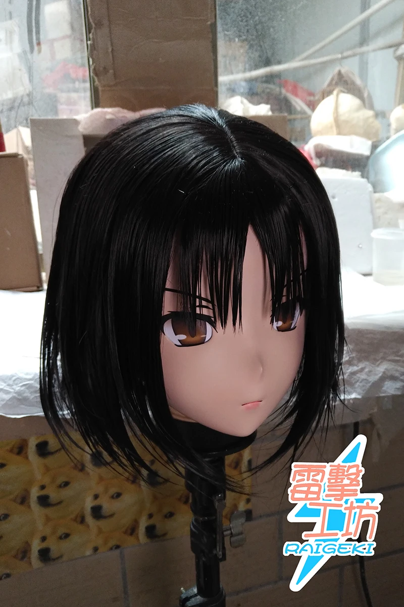 RAIGEKI MAKS 46) Смола 3/4 голова женщина/девушка кигуруми аниме Карнавальная маска кроссдресс Япония роль Лолита Трансвестит кукла BJD Cos