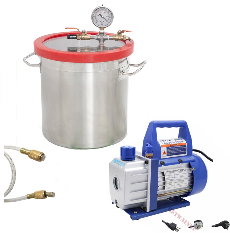 3 Gallon Vacuum Chamber Kit With Vacuum Pump 2.5cfm/3 Cfm 110v/220v