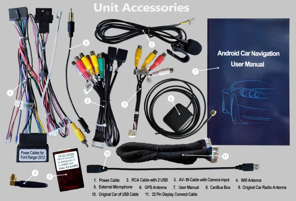 Perfect Allways 9" IPS Screen Android 9.0 Octa-core Ram 2GB Rom 32GB Car Multimedia for Ford Ranger 2015 Split type with DVD player 15