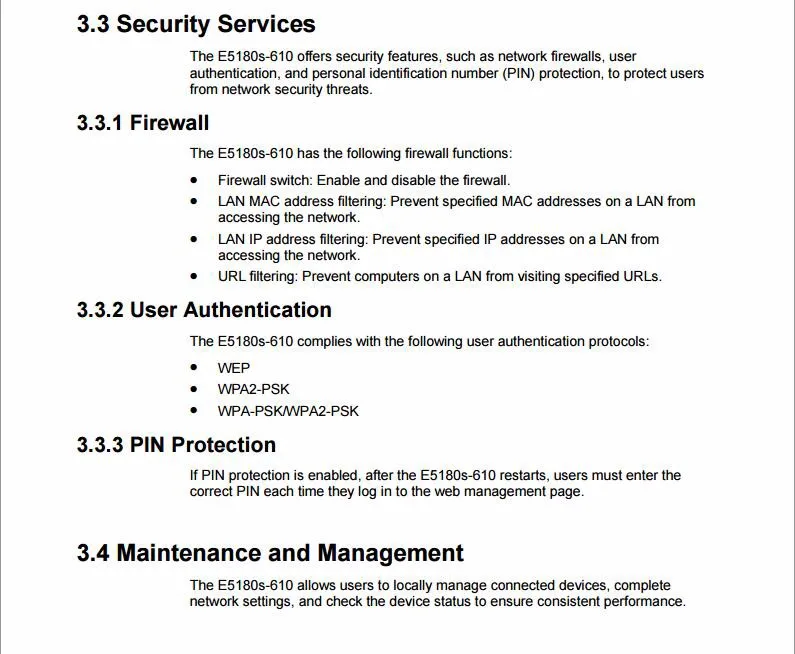 Разблокированный huawei E5180s-610 LTE FDD850/1800/2600 МГц DC-HSPA+ 850/900/1800/2100 МГц Мобильный CPE маршрутизатор