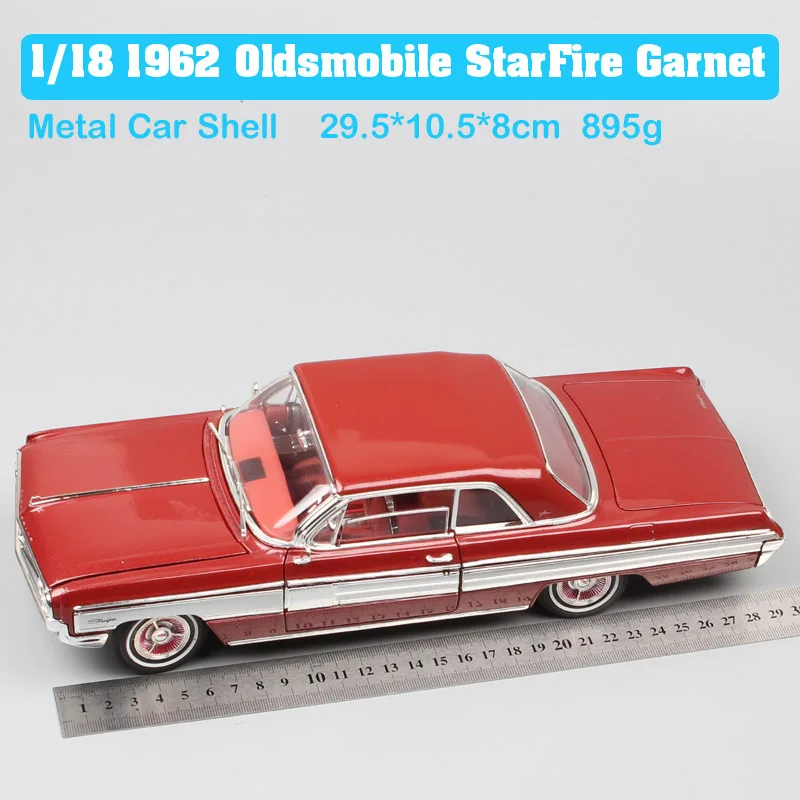 1/18 весы классические винтажные Роскошные GM 1962 Olds мобильный StarFire 98 автомобили литой автомобиль металлическая модель игрушечный автомобиль миниатюрный мальчик - Цвет: 1962  StarFire