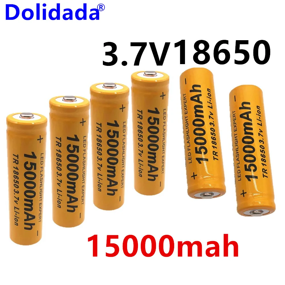 18650 Аккумулятор 3,7 V15000mAh перезаряжаемый литий-ионный аккумулятор для светодиодного фонарика, фонарь, литиевая батарея