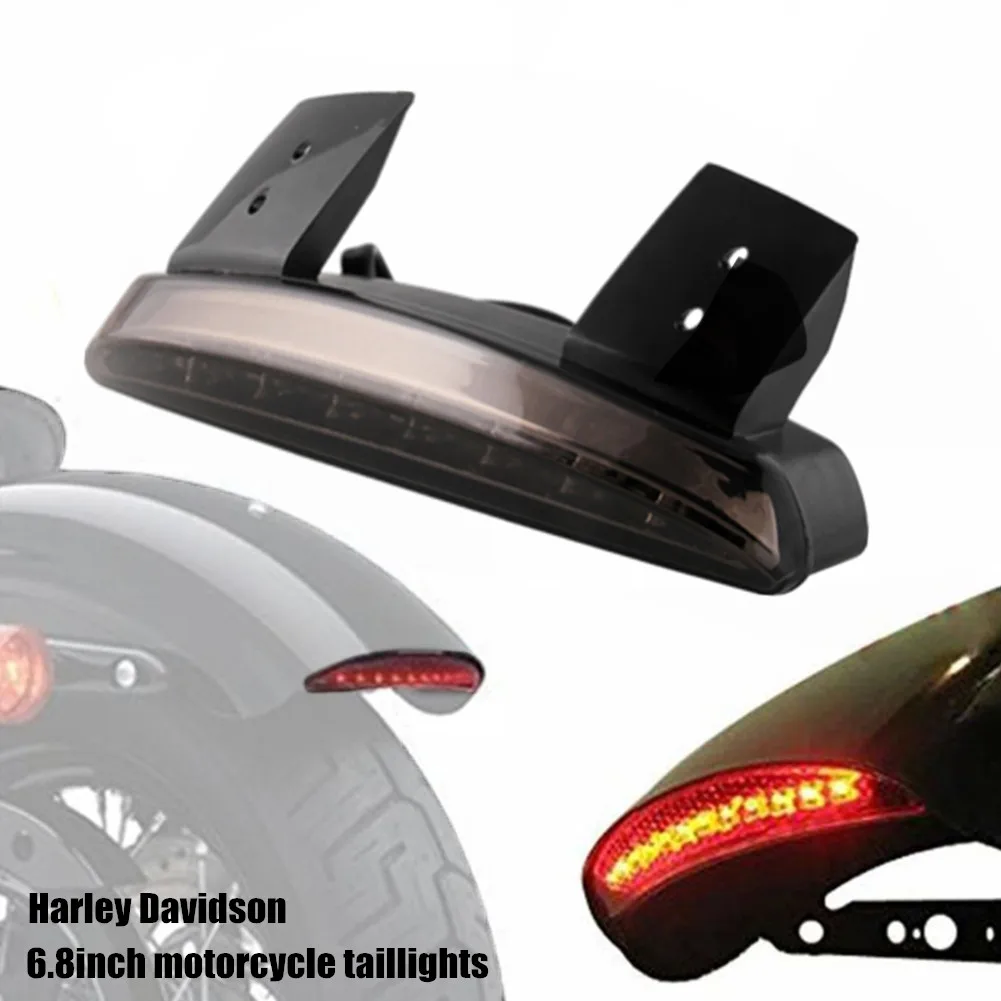 

Motorcycle Accessories Chopped Fender Edge Lights 8 LEDs Red Brake Light Taillight Compatible for Harley Davidson