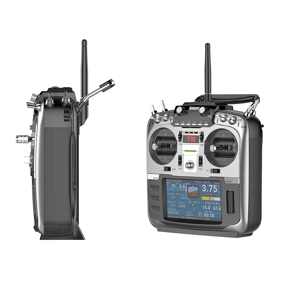 

1pcs Jumper T16 Open Source Multi-protocol Radio Transmitter JP4-in-1 RF Module 2.4G 16CH 4.3" LCD for FPV Racing Drone