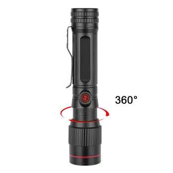 

Ultra Bright LED Flashlight Rechargeable 3 Modes Zoomable Torch Light 18650 LED Flashlight Zoomable Focus USB Rechargeable