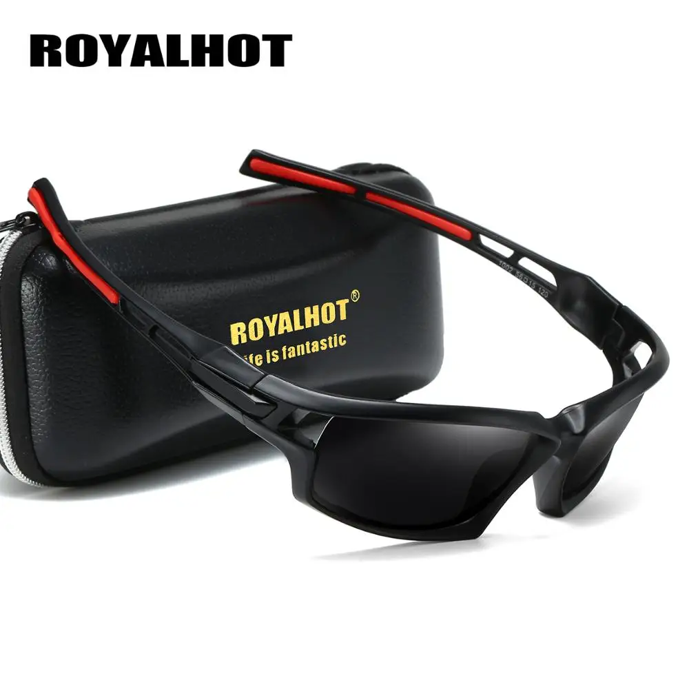 Роскошные винтажные спортивные солнцезащитные очки RoyalHot черные брендовые