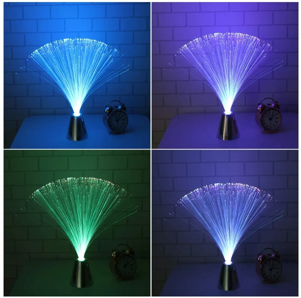 NEW Blue Fiber Optic Light Night Wedding Centerpiece Fiberoptic Lamp