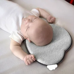 Baby Infant Memory Foam Pillow Newborn Heart Shape Prevent Flat Head Support VM