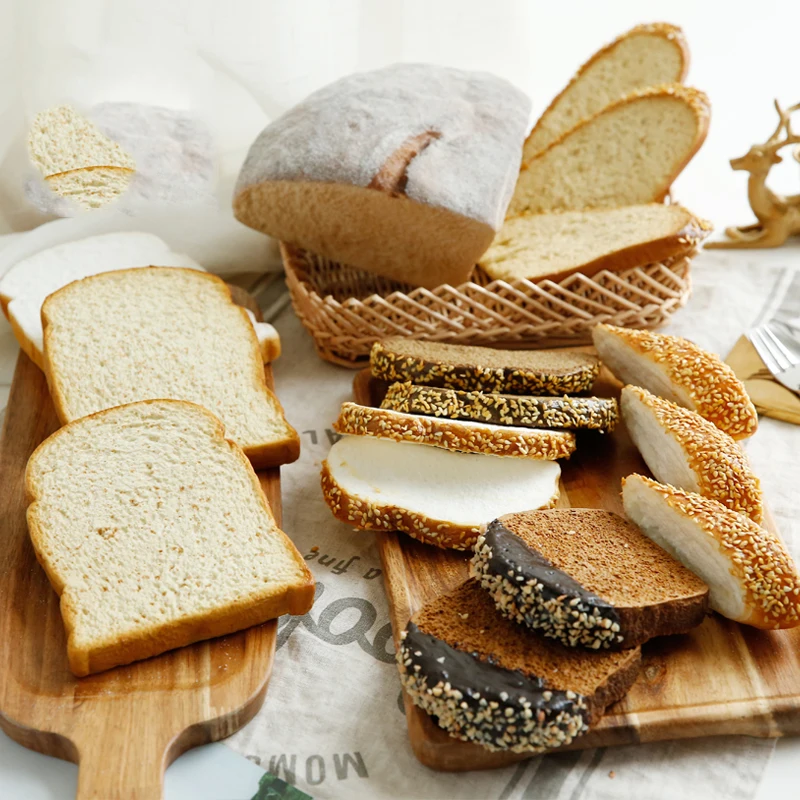 Моделирование ломтик хлеба французский тост маска посылка шоколадная еда модель реквизит украшение еды