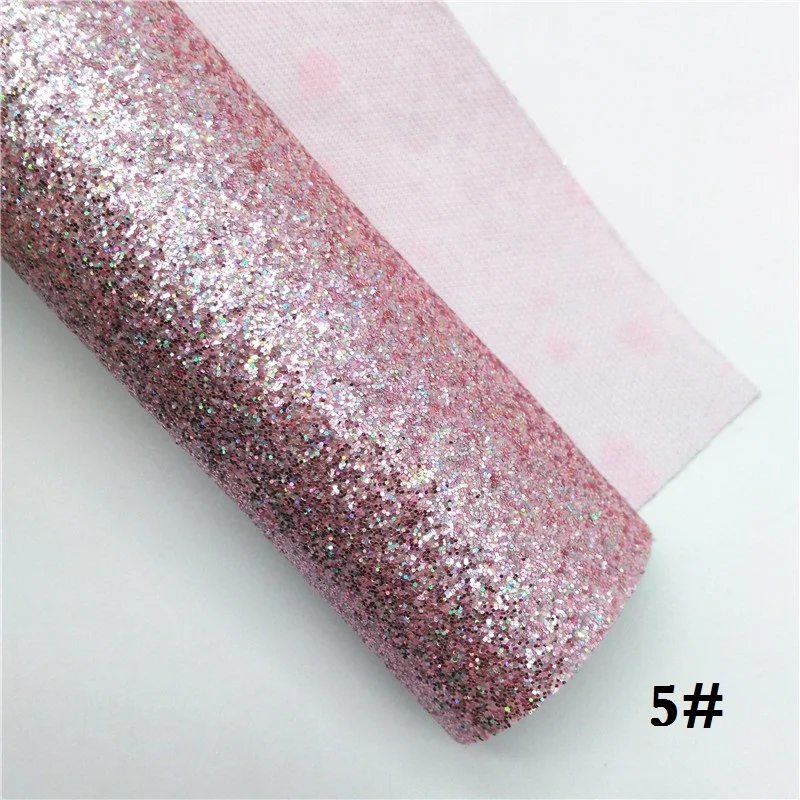 Glitterwishcome 21X29 см A4 Размер синтетическая кожа, Переливающаяся блестящая кожа с стрейч подложкой винил для бантов, GM653A - Цвет: 5