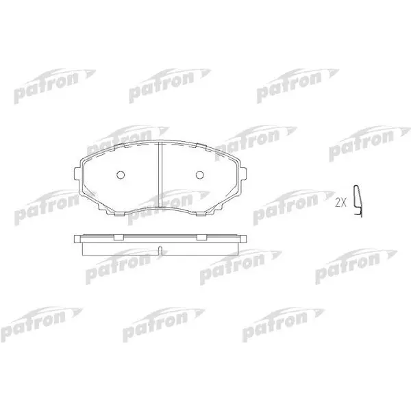 Колодки тормозные дисковые передн MAZDA: MPV I 95-99 PATRON PBP1