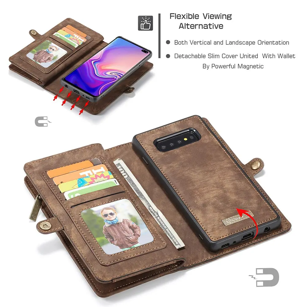 Кожаный чехол-книжка для samsung Note 10 Plus A70 A40 A50 A80 A90, чехол-бумажник для samsung Galaxy S10E S9 S8 Plus S7 Edge Note 9 10