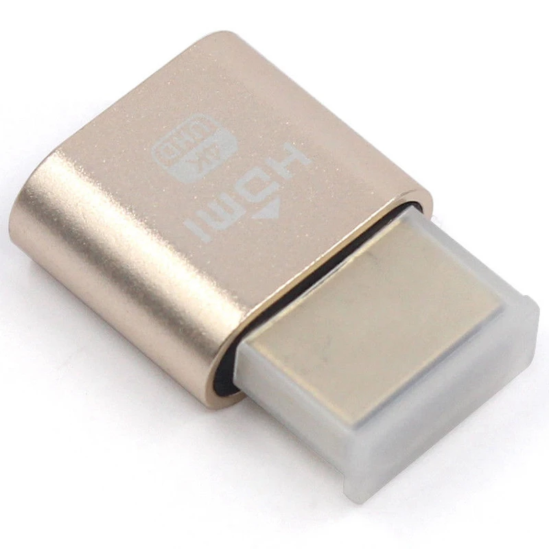 2 шт. VGA адаптер виртуального дисплея: 1 шт. HDMI DDC EDID пустышка штекер Безголовый призрак эмулятор отображения блокировочная пластина и 1 шт. мужской манекен