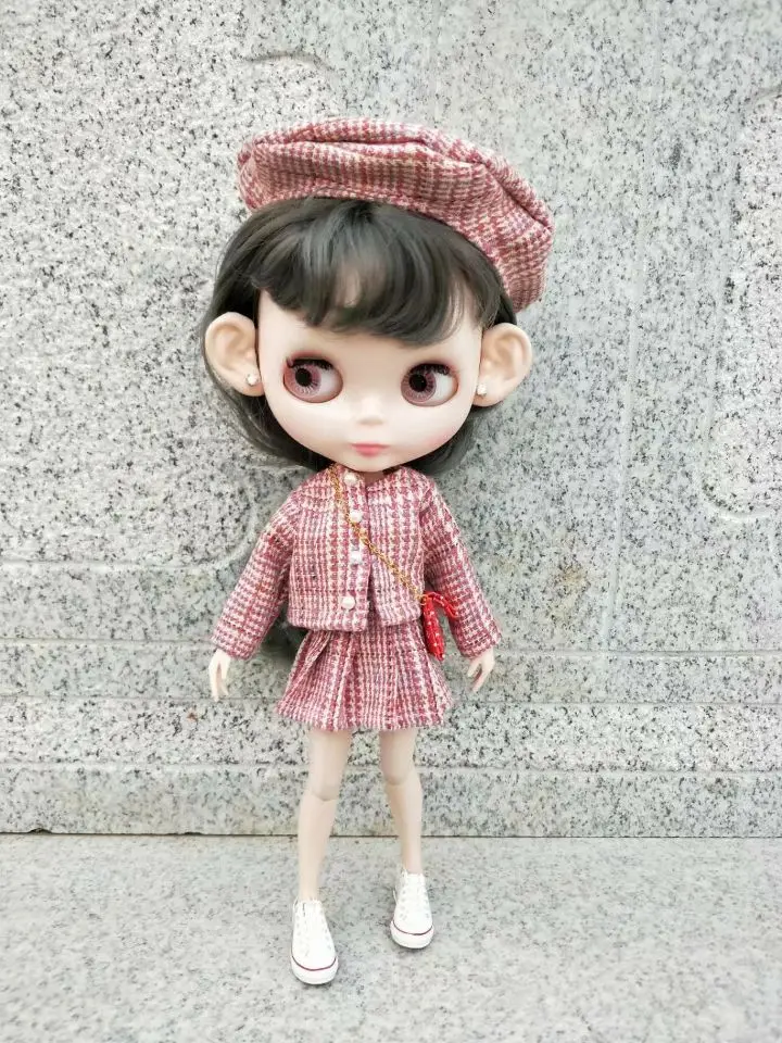 Blyth клетчатая ветровка Blyth пальто 1/6 кукла клетчатая юбка Одежда для кукол(Fit blyth, Ледяной, ММК, озон, лат, JerryB. BJD, 1/6 кукла