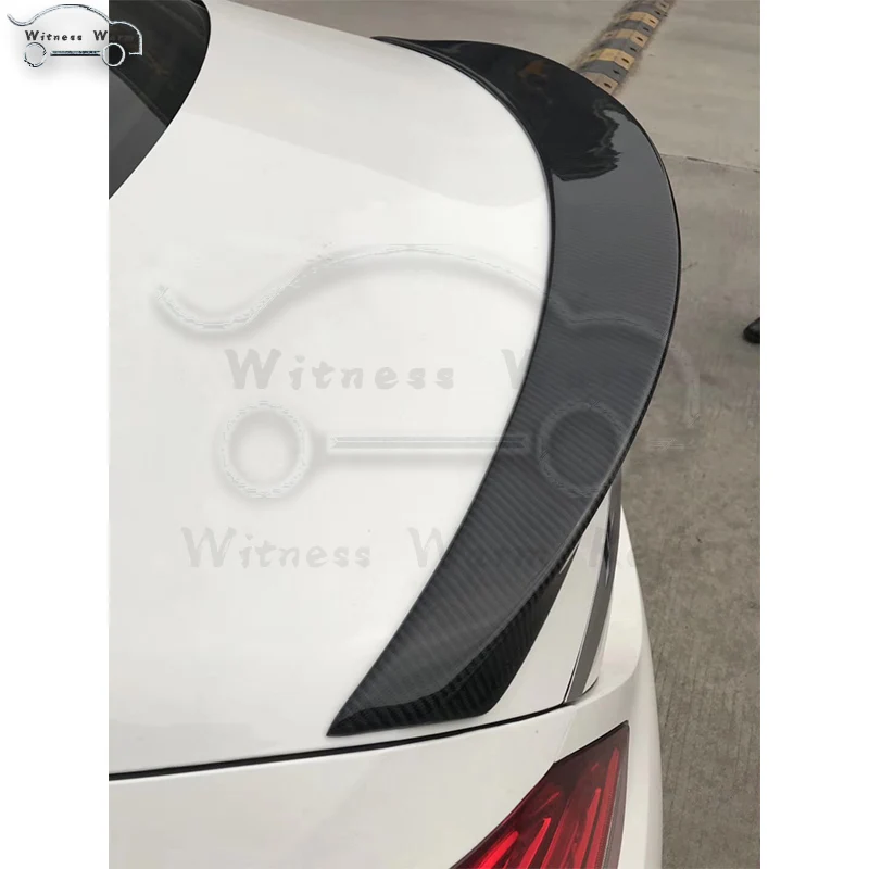 W205 углеродного волокна заднего крыла багажник спойлер для Benz 4 двери C260 C200 Комплект кузова