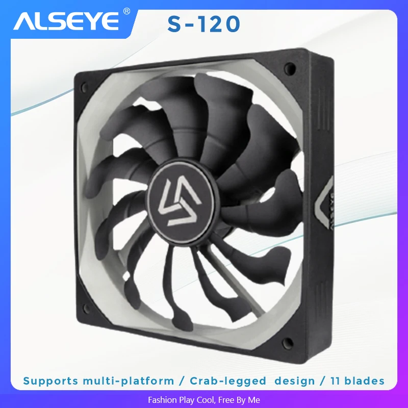 ALSEYE S 120 PC Fan 120mm High Air Flow Cooler 12V 3pin Cooling Fans for PC Case, CPU Cooler, Water Cooling|Fans & Cooling| - AliExpress
