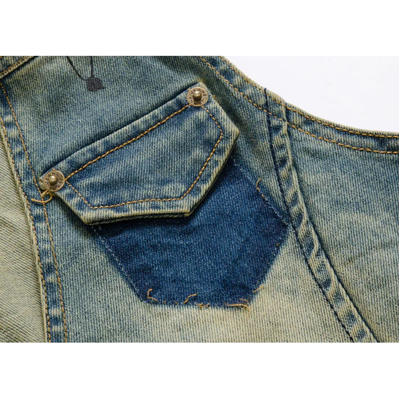 Мужской однобортный мужской костюм, жилет из джинсовой ткани, мужской жилет, деловой жилет, мужской повседневный жилет Y