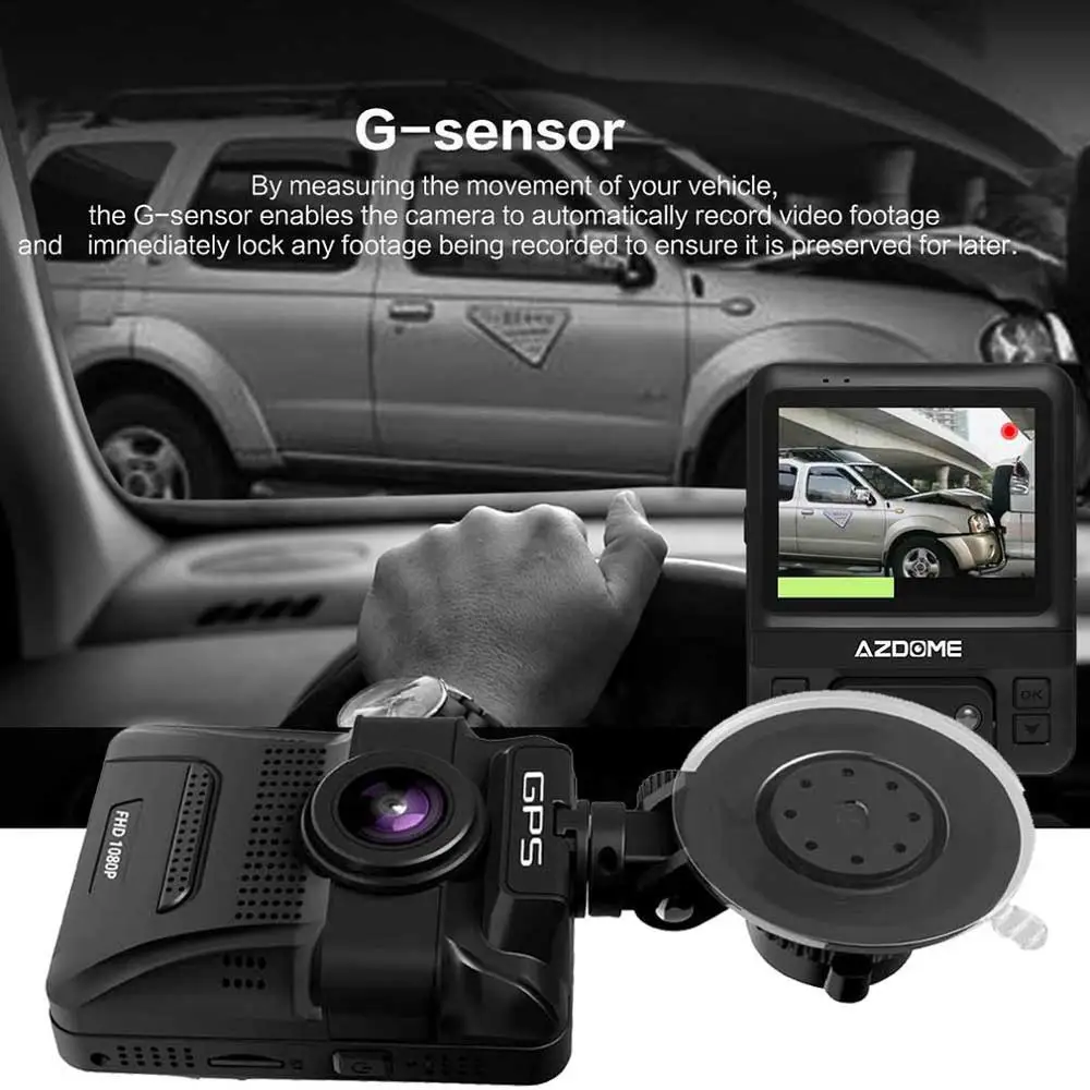 GS65H мини двойной объектив Автомобильный видеорегистратор Передняя Full HD 1080 P/задняя 720P видео видеорегистратор для автомобиля камера ночного видения с GPS
