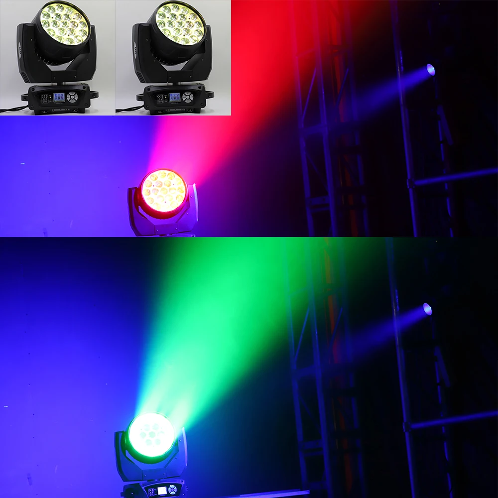 2 шт./лот 4 новая версия led 19x15 Вт моющийся зум с функцией CTO ECO движущийся головной