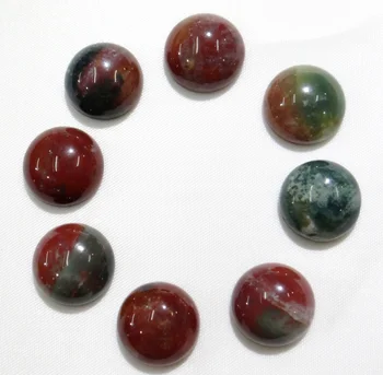 

50pcs/12mm Natural Stone Round No Hole Cabochons Indian agates Beads for Woman Men Jewelry Making DIY Ring Pendant Accessories
