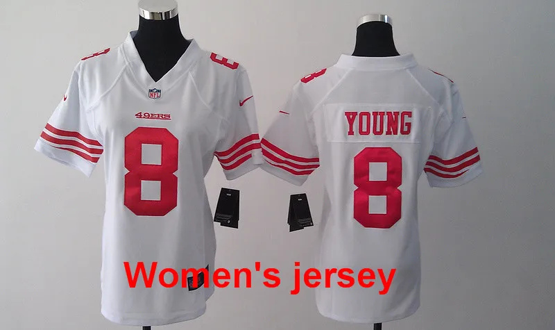 A+++ женщины все сшитые Сан-Франсиско s Joe Монтана 42 Ronnie Lott 80 Jerry Rice 82 Torrey Smith 81 Anquan Boldin Джерси - Цвет: 20