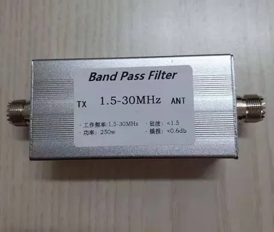 Коротковолновый полосовой фильтр BPF-1.5-30 1 5-30 МГц BPF улучшает помехоустойчивость