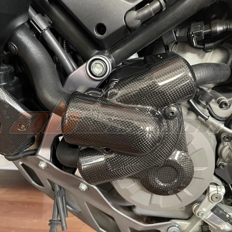 Motorcycle Side Water Coolant Reservoir Pump Cover For Ducati