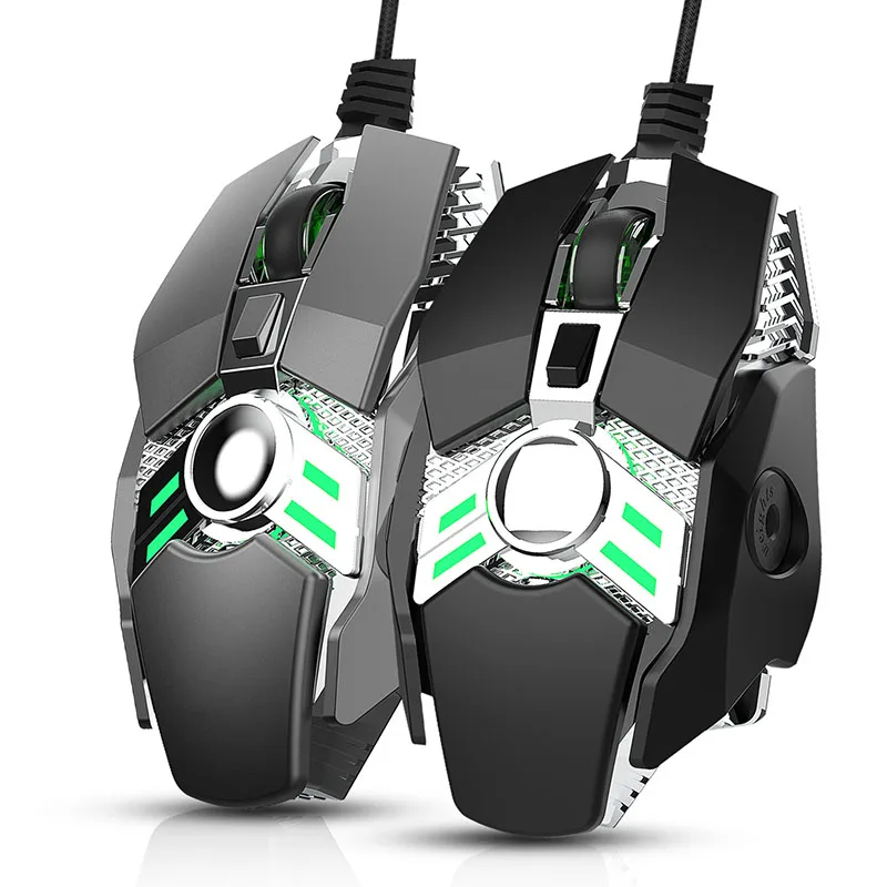 Проводная игровая мышь 6400 dpi 7Key программируемые геймерские мыши с подсветкой для портативных ПК GDeals