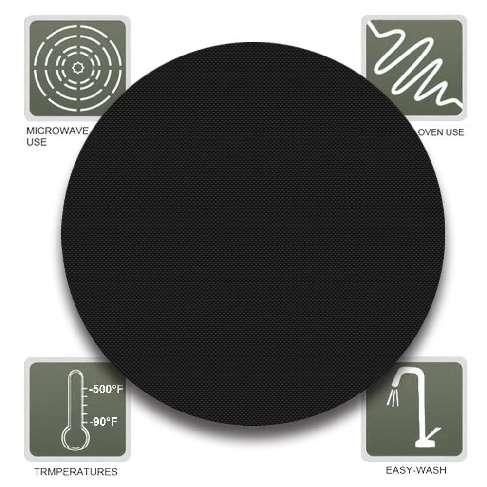 

24/40cm Round Barbecue Grill Mat Non-stick Teflon Heat Resistant Pad Thickness Reusable Pan Pad Portable Outdoor Picnic Cooking