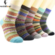 Достоверные шерсть мериноса, короткие женские махровые носки термальные теплые носки 5 пар/лот зимние толстые weed Носки Meia носки, calcetines красочный