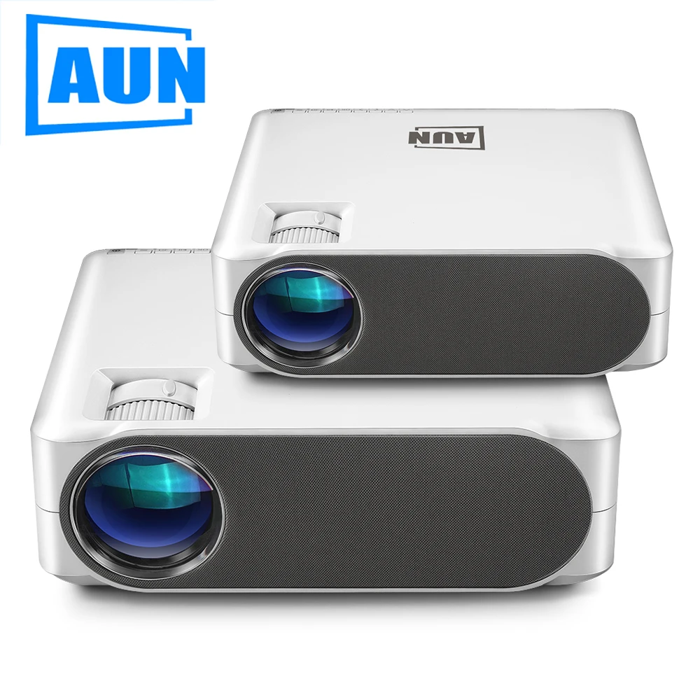 AKEY6 Pro MINI AUN LED Projector 300 inch Theater Android WIFI 4K Video Full HD 1080P Beamer Projector for Home Cinema PS Phone